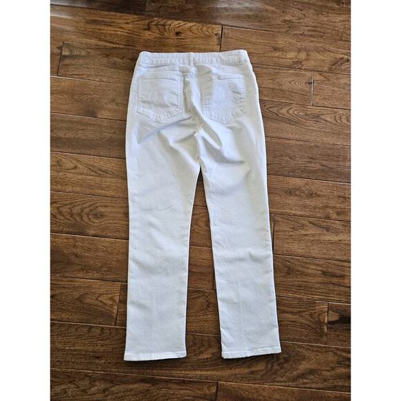 Boden Jeans Womens 8P White High Rise Straight Leg Bohemian Beach - Picture 2 of 7